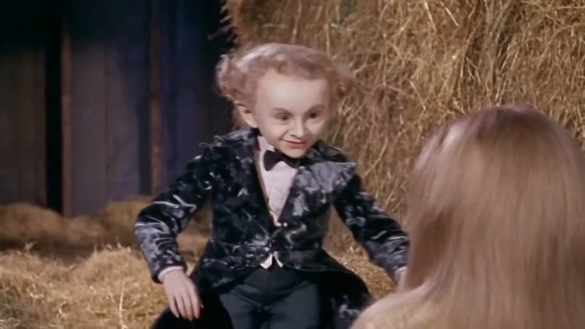 Rumpelstiltskin dance reference in a barn filled with straw